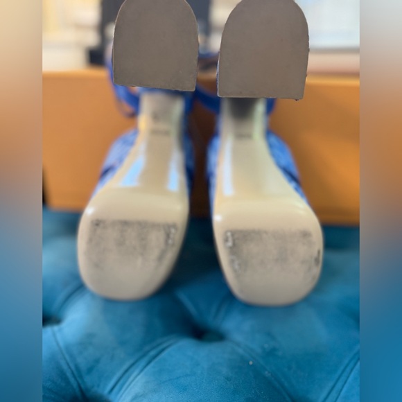 Moschino platform sandals size 38 blue denim - Picture 6 of 7